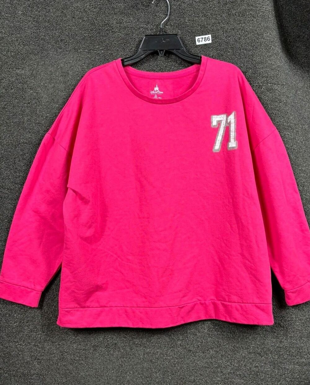 Walt Disney World Spirit Jersey Sweatshirt Womens XXL Pink 71 Disney Parks